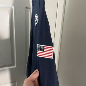 Authentic navy blue USA basketball zip up hoodie